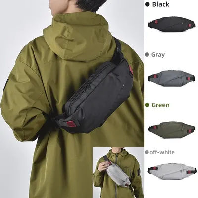 Men's Chest Bag Minimalist Outdoor Sports Waist Pack Oxford Cloth Large Capacity Mobile Phone Bag Fashion Oblique Shoulder Chest