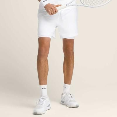 Wilson Doubleday Short 7" Men's Tennis Apparel Bright White