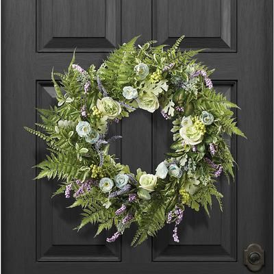 Wild Rose and Mixed Berry Wreath - Frontgate