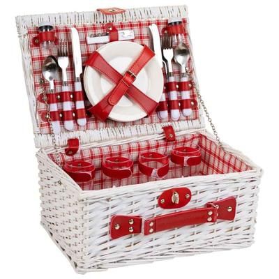 Cesto pic-nic bianco 40x28x19h
