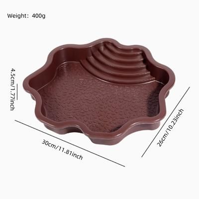 TEMU Reptile Terrarium Water Bowls – Plastic Semi-aquatic Turtle Basking Platforms, Bathtub, Pet Climbing Basin For Habitat Decor