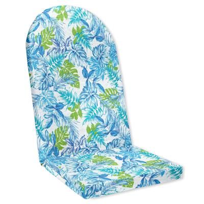 BH Outdoor Performance Adirondack Chair Cushion by BrylaneHome in Blue Fern Patio Seat Padding