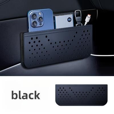 TEMU 1pc Car Dashboard Organizer, Leather Adhesive Multifunctional Storage Pouch, Vehicle Cup Holder With Phone, Card, Key, Glasses Holder, Auto Interior Accessories