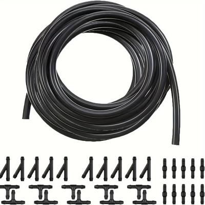 TEMU 30-piece Windshield Washer Hose Kit With Y & T Connectors, 13.1ft Tubing - Universal Automotive Washer System Replacement Kit For Water Pump And Nozzle