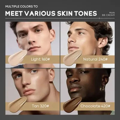 30g BB Cream for Men Full Coverage Facial Concealer Long Lasting Makeup Foundation Waterproof Men BB Liquid Foundation