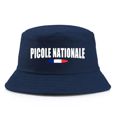 Été réversible Bob unisexe adulte Picole Nationale motif casquette de pêcheur Apero Festival décontracté vacances UV soleil plage Panama chapeau
