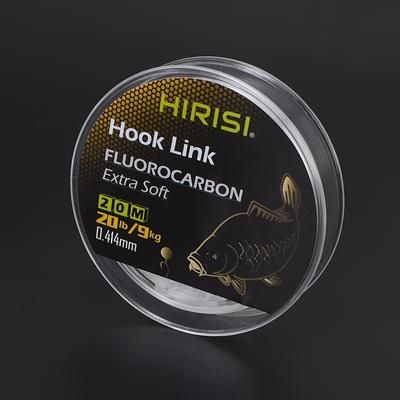 TEMU 20m Hirisi Fluorocarbon Hooklink Line, Extra Stiff, Clear, High Strength Nylon Leader, 15lb 20lb 27lb 32lb, For Carp Chod Rig, Ideal For Labor Day Fishing