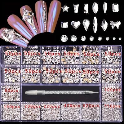 TEMU Rhinestone Kit, 21 , Accessories, 2500 & 600 Rhinestones, Diy Art Set Pen, For , Decor, Fragrance-free