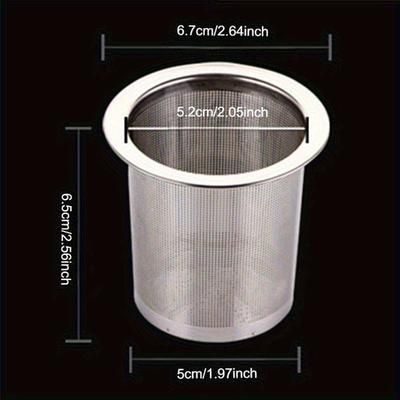 TEMU Stainless Steel Tea Infuser - Fine Mesh Strainer For Loose Leaf Tea, Coffee, Juice & Soy Milk - Kitchen Essential, Tea Pot,