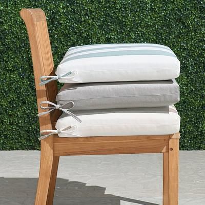 Knife-edge Outdoor Chair Cushion - Georgina Floral Cobalt, 23-1/2"W x 19"D - Frontgate