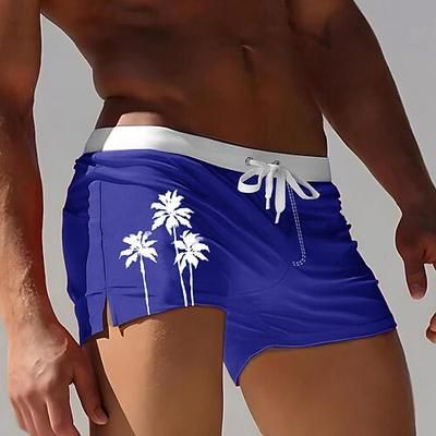 Per uomo Albero di Cocco Piante Tropicali Costumi da bagno Pantaloncini da mare Pantaloncini da Surf Misura del girovita medio Stampa 3D Hawaiano Surf Ferie Spiaggia Coulisse con fodera in rete