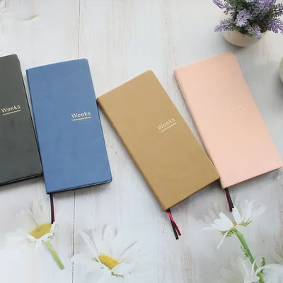 Fromthenon – carnet de voyage en cuir PU, Plan hebdomadaire, Journal, planificateur, couverture de semaines, fournitures de papeterie de bureau pour étudiants