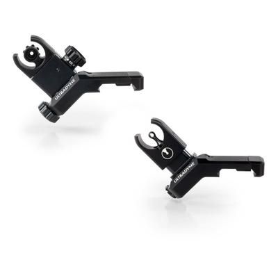 Ultradyne C4 Offset Flip-Up Front/Rear Sight Set Right Hand Black UD10880