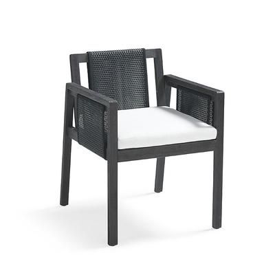 Veda Dining Chair Replacement Cushions - Standard, Cara Stripe Cobalt - Frontgate