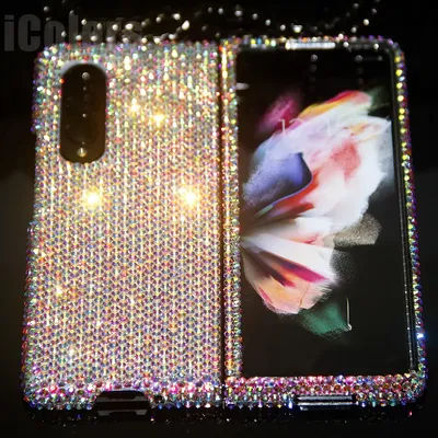 Luxury Fashion Handmade DIY Cute Full Glitter Crystal Bling Diamond Case Cover For Samsung Galaxy Z Fold 6 5 4 3 2 zfold6 5G