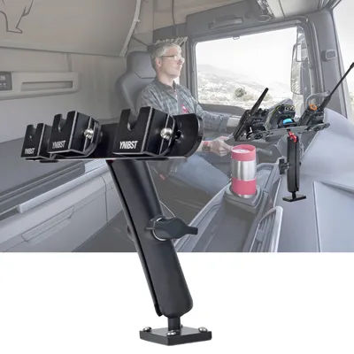 Handheld radio/CB Speaker Mic Holder, W/Self-tapping Screws Heavy Duty Drill Base for Portable Two Way Radio&CB Speaker Mic