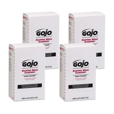 Gojo Supro Max Lotion Hand Soap Cleaner, Cherry Scent, 10 Oz, Case Of 4 Bottles