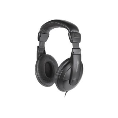 Compucessory Deluxe Stereo Headphones - Stereo - Black - Mini-Phone (3.5Mm) - Wired - 32 Ohm - 20 Hz 20 Khz - Over-The-Head - Binaural - Circumaural