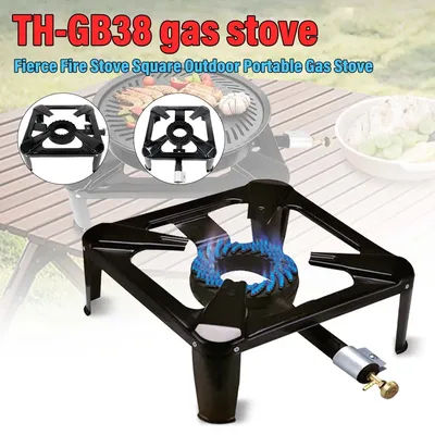 Large Gas LPG Burner Cast Iron Cooker Gas Boiling Ring Restaurant Catering Portable Outdoor Cooker Iron Frame For Hiking Camping