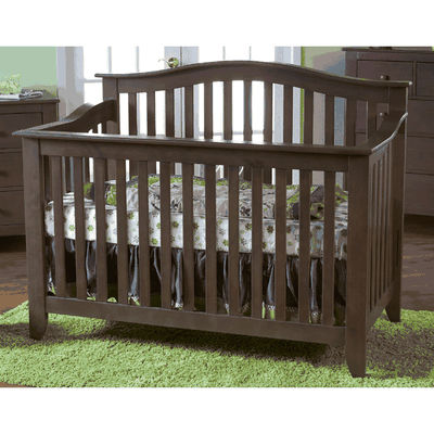 Pali Salerno 3 Piece Crib Set in Slate - Forever Crib, Double Dresser & 5 Drawer Dresser