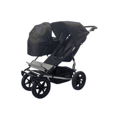 Mountain Buggy Urban Jungle Double Stroller with Carry Cot Black
