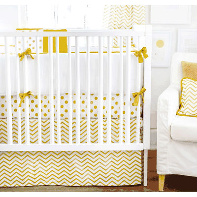 New Arrivals Gold Rush 3 Piece Crib Bedding Set