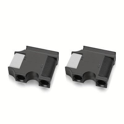 TEMU 2pcs Quick-release Boat Fender Hangers With Anti-slip Grip - Durable Polycarbonate, Black
