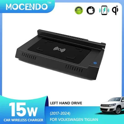 15w car wireless charger For VW Tiguan MK2 Allspace Tharu 2017-2024 charging station pad phone mount holder accessories interior