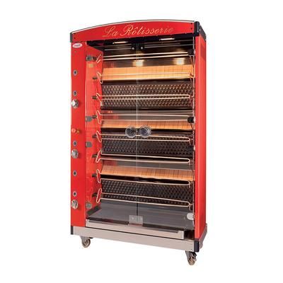 Doregrill MAGFLAM40/8 NG MAGFLAM Series Gas 8 Spit Rotisserie w/ 40 Bird Capacity, Natural Gas, Black, Gas Type: NG, 208 V