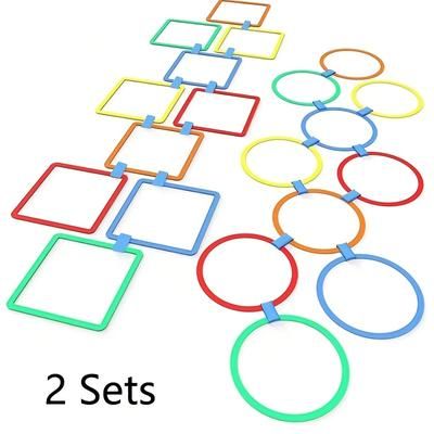 TEMU 20pcs Bounce Sensory Game Set, Durable Pp Plastic, Multiplayer Outdoor , Quick Reaction Agility Improvement, Backyard Yard Activity, Mixed Color