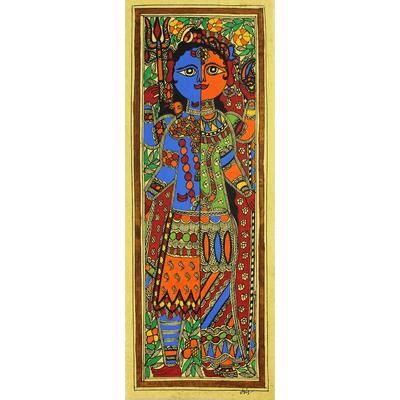 Madhubani painting, 'Ardhnareshwar'