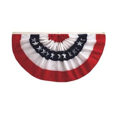 Pleated Fan Patriotic Bunting by In The Breeze in Red White Blue