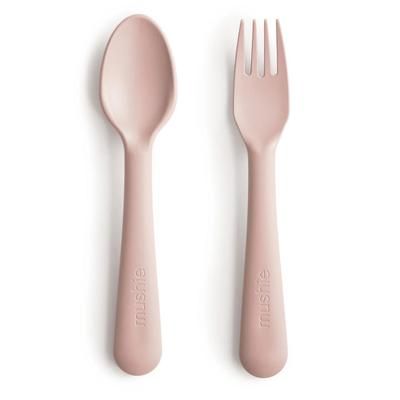 Mushie Fork and Spoon Set - Blush