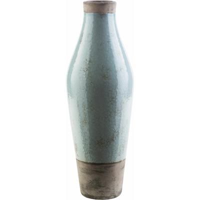 Avigliana 15"H x 9"W x 9"D Traditional Sage/Dark Brown Vase - Boutique Rugs