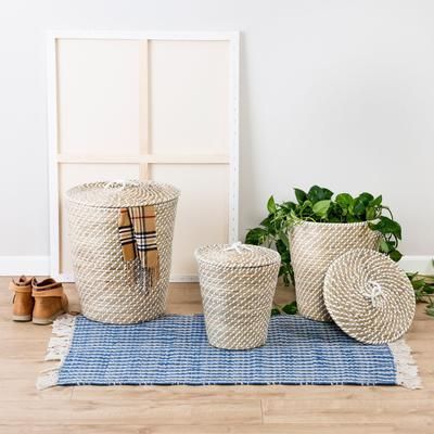 Seagrass Nesting Baskets, Set of 3 by Honey-Can-Do in Brown