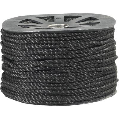 3/8", 2,450 lb, Black Twisted Polypropylene Rope (TWR106)