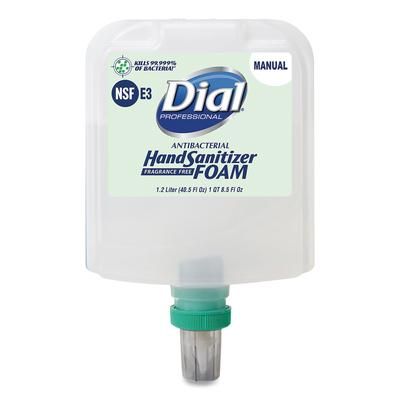 Dial Professional 19717 Antibacterial Foaming Hand Sanitizer Refill for Dial 1700 Dispenser, 1.2 L Refill, Fragrance-Free - Case of 3 DIA19717