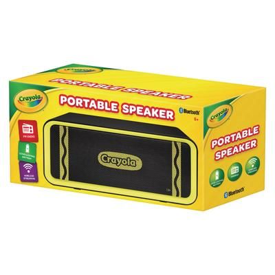 Crayola CBT300K Portable Speaker, Bluetooth, Black/Yellow MIGCBT300K