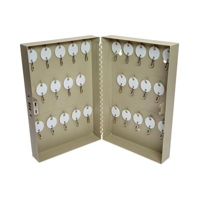 Controltek 500124 Combination Lockable Key Cabinet, 28-Key, Metal, Sand, 7.75 x 3.25 x 11.5 CNK500124