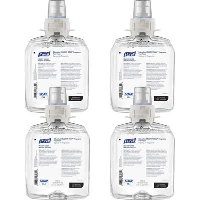 Purell 511204 CS4 Dispenser FrFree Foam Healthy Soap, 42.3 fl oz (1250 mL), Dirt Remover, Kill Germs, Hand, School, Fragrance-free, Dye-free, 4/Carton