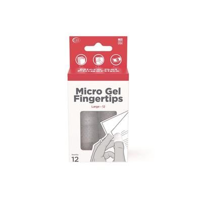 LEE Micro-Gel Fingertips, Size 12, Large, Clear, 12/Pack (LEE41070)