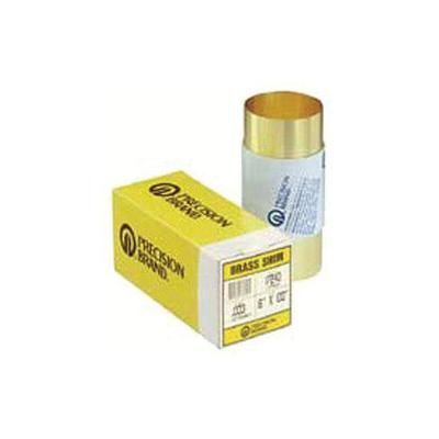 Precision Brand Brass Shim Stock Rolls, 0.0013", Brass, 0.02" x 100" x 6" (605-17495)