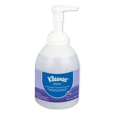 Kleenex 45826EA Reveal Ultra Moisturizing Foam Hand Sanitizer, 18 oz Bottle, Fragrance-Free KCC45826EA