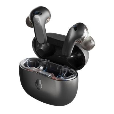 Skullcandy Rail True Wireless Noise-Canceling Bluetooth Earbuds With Microphone And Charging Case, True Black, S2Ipw-P740