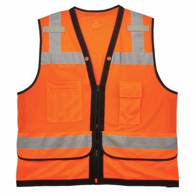Ergodyne Glowear Safety Vest, Heavy-Duty Mesh, Type-R Class 2, 2Xl/3X, Orange, 8253Hdz