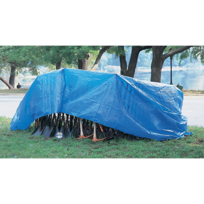 Multiple Use Tarps, 25 Ft Long, 15 Ft Wide, Polyethylene, Blue