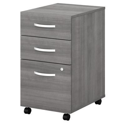 Bush Business Furniture Studio C 20-1/6"d Vertical 3-Drawer Mobile File Cabinet, Platinum Gray, Delivery