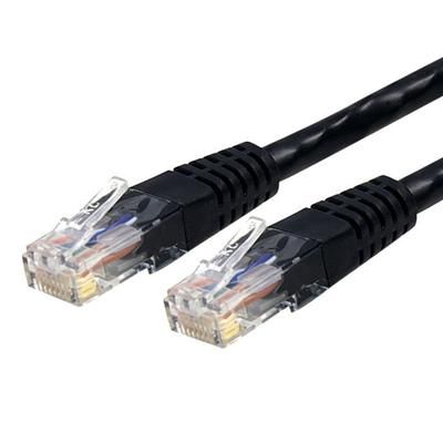 Startech.com 35 Ft Cat6 Ethernet Cable - Black Molded Gigabit Cat 6 Wire - 100W Poe Rj45 Utp 650Mhz - Category 6 Network Patch Cord Ul/tia - 35 Ft Black Cat6 Up To 160 Ft - 650Mhz