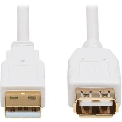 Tripp Lite By Eaton Tripp Lite Safe-It Usb-A Antibacterial Extension Cable M/f, Usb 2.0, White, 6 Ft- 480 Mbit/s - Extension Cable - Shielding - Vw-1 - 28 Awg - White