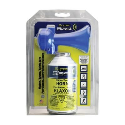 Super Blast Air Horn, 8Oz, Blue/yellow